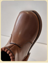 Thumbnail for Mini Fashion – Komfort i styl – skórzane botki