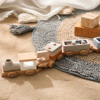 Thumbnail for HappyTrain – Montessori & Fun – Drewniany zestaw kolejowy