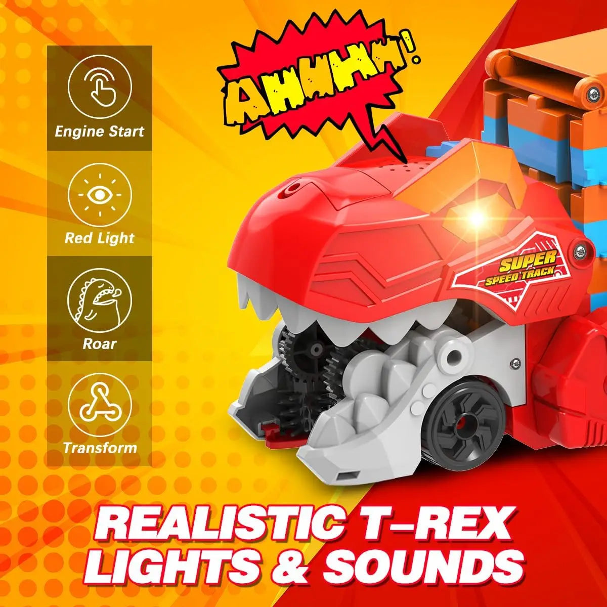 JurassicTruck™ – Wytrzymały i atrakcyjny – składany wózek transportowy Dino