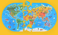 Thumbnail for GeoMap – Edukacyjne i zabawne – puzzle podłogowe z mapą świata