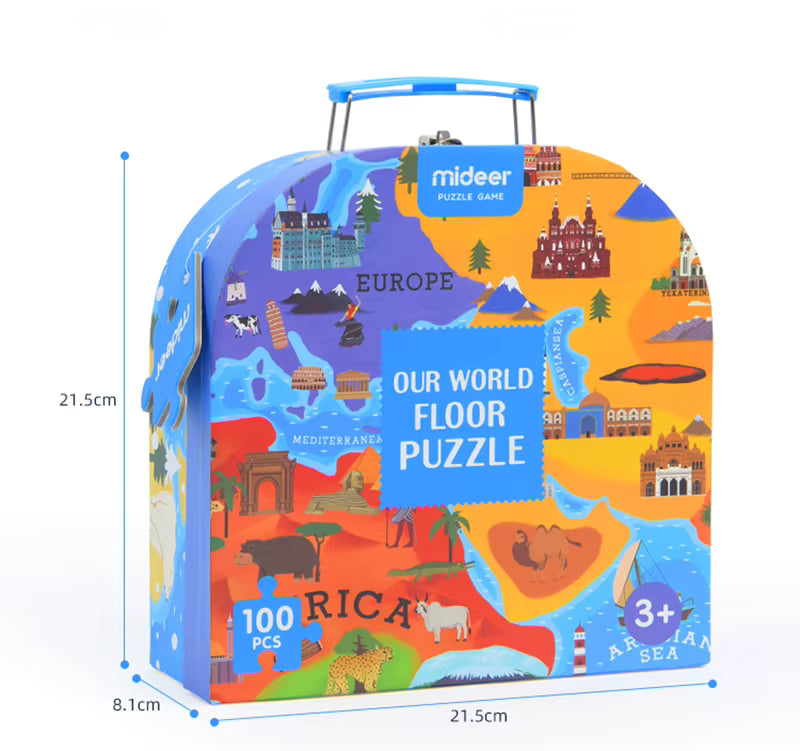 GeoMap – Edukacyjne i zabawne – puzzle podłogowe z mapą świata