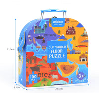 Thumbnail for GeoMap – Edukacyjne i zabawne – puzzle podłogowe z mapą świata