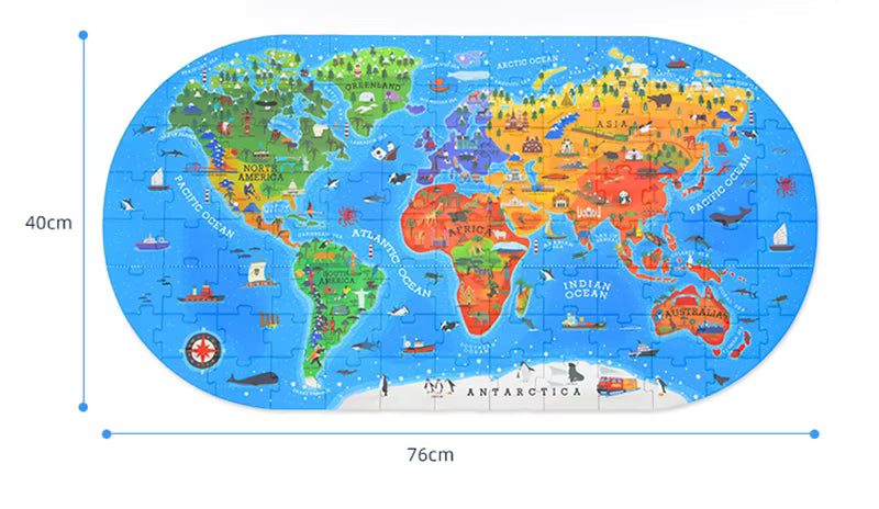 GeoMap – Edukacyjne i zabawne – puzzle podłogowe z mapą świata