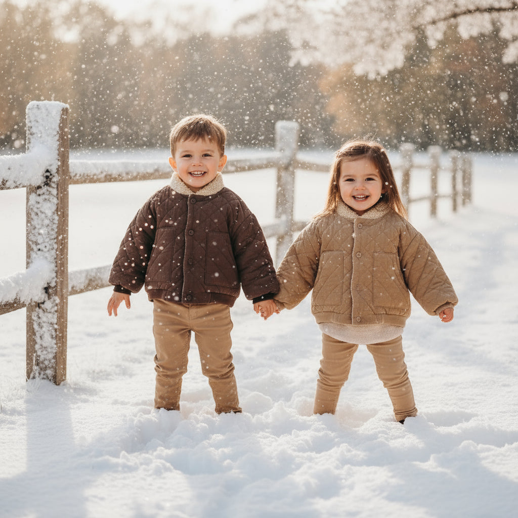 LittleWanderer – Ciepła i stylowa – pikowana kurtka dziecięca