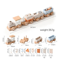 Thumbnail for HappyTrain – Montessori & Fun – Drewniany zestaw kolejowy