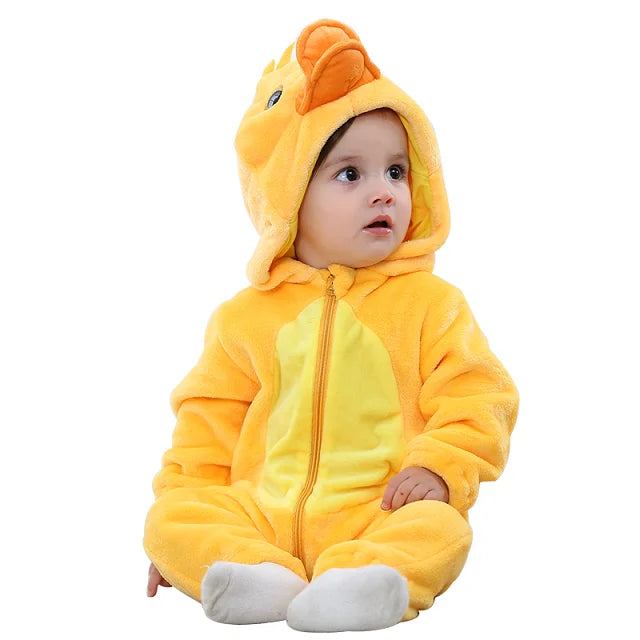 Mini Fashion - Trwałe i nadające się do prania – kombinezon dla dzieci z motywem zwierzęcym (0–24 miesiące)