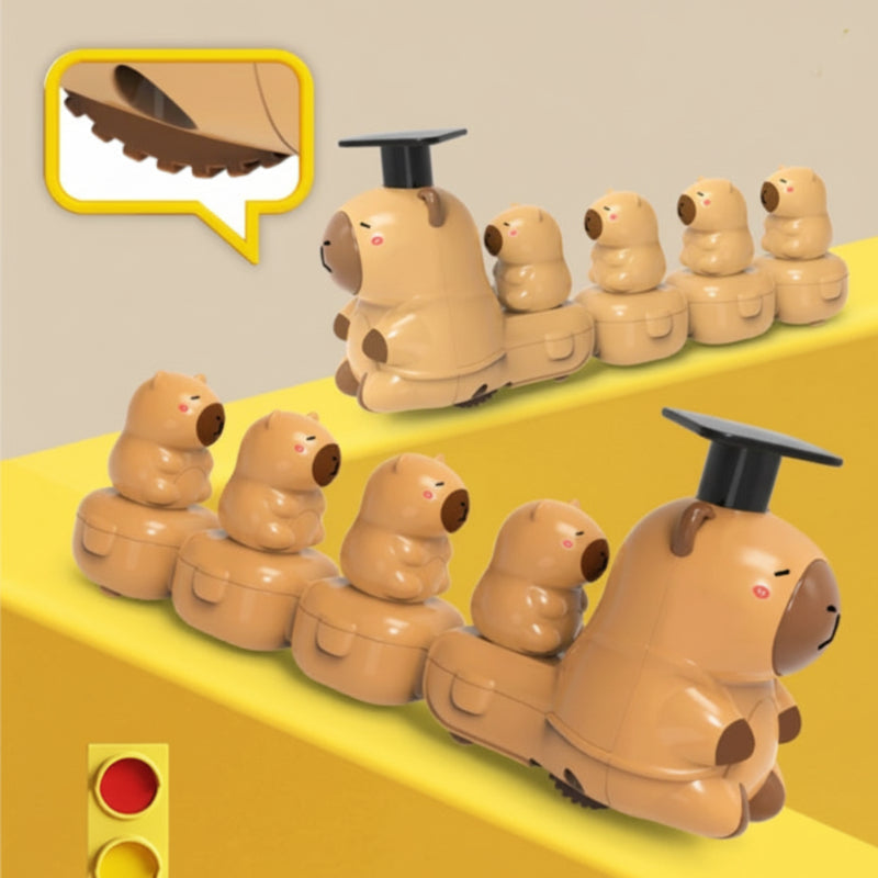 Capybara Train Toy – Zabawne i urocze – Ruchliwy pociąg