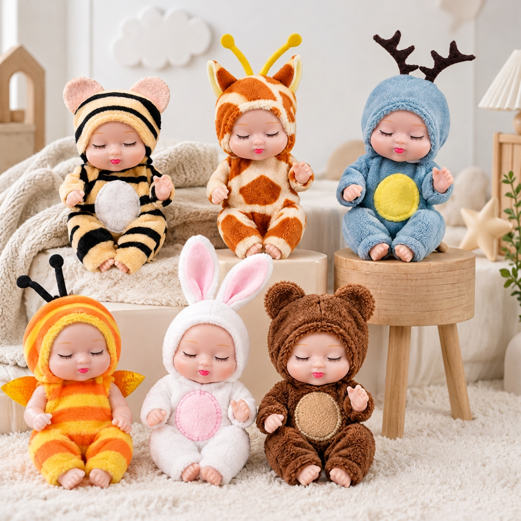 LittleDolly – Urocze i przytulne – laleczka w wesołym kostiumie zwierzęcym