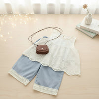 Thumbnail for Sleeveless Tops & Pants – Delikatny i stylowy – letni zestaw odzieży dziecięcej