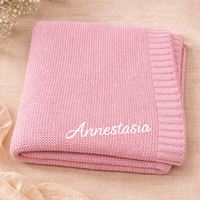 Thumbnail for Personalized Baby Blanket – Miękki i wyjątkowy – bawełniany koc z indywidualnym haftem