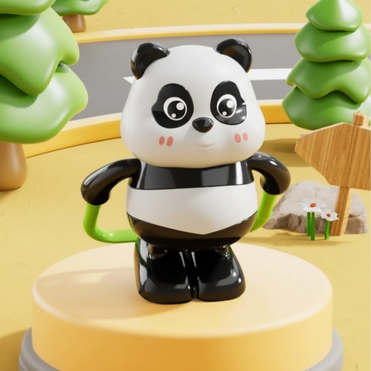 PandaPlay – Zabawna i aktywna – zabawka-panda z mechanizmem nakręcanym