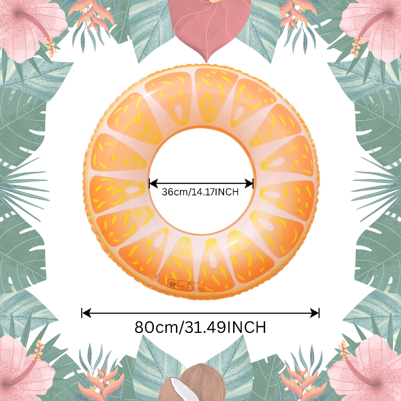 SunSplash – Tropikalny i wygodny – tropikalny koło do pływania z motywem owoców