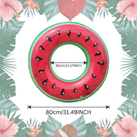 Thumbnail for SunSplash – Tropikalny i wygodny – tropikalny koło do pływania z motywem owoców