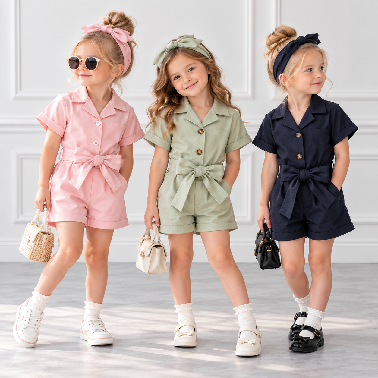 LittleLady – Elegancja i trendy – Kombinezon z wiązaniem w talii