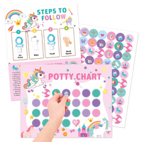 Thumbnail for Potty Training – Zabawna i motywująca - karta do nauki korzystania z nocnika z naklejkami