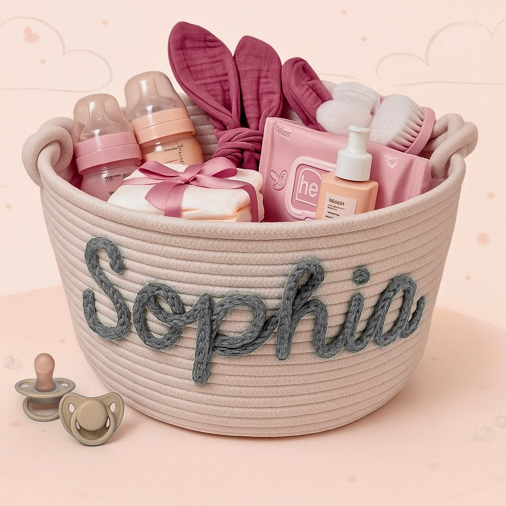 CuddleBasket – Urocze i osobiste – spersonalizowany kosz na pieluchy