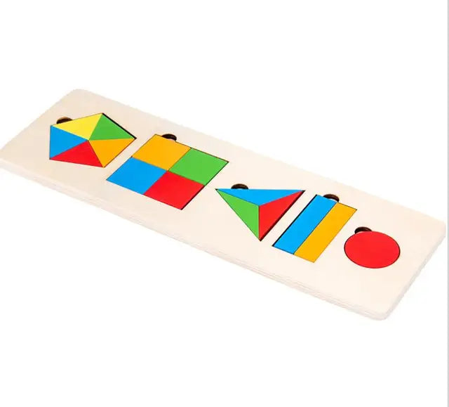 Woods™ - Geometryczne puzzle Montessori - Układanka dla maluchów