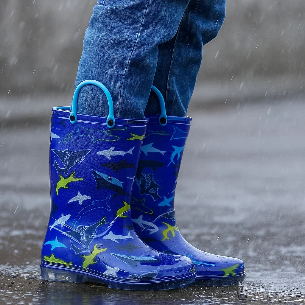 RainySteps – Wygodne i wodoodporne – kalosze z nadrukiem i pętelką