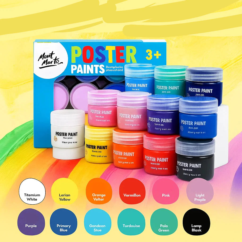 PaintJoy – Kolorowy i kreatywny – zestaw farb do malowania palcami i gwaszy