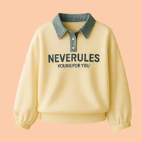 Thumbnail for FashionKids – Stylowe i zabawne – koszulka polo z denimowym kołnierzem