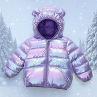 Thumbnail for CuddleCoat  – Gruba pikowana kurtka z kapturem z futrem