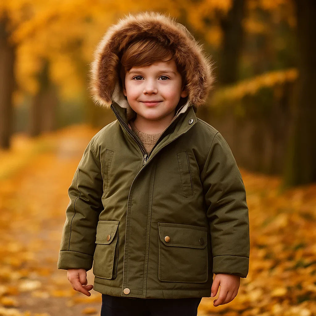 CozyTrend – Elegancka i ciepła – kurtka zimowa z futrzanym kołnierzem