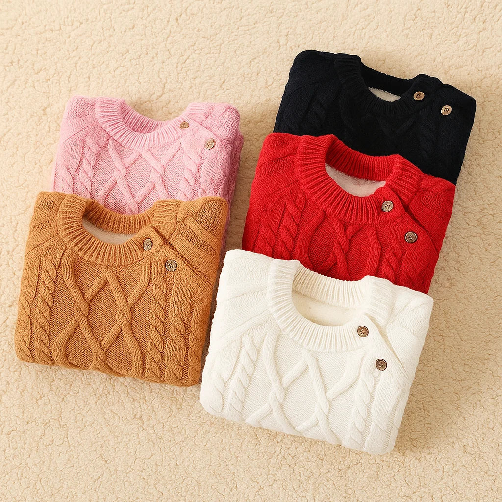 LittleLoom – Fajny i wygodny – dzianinowy sweter zimowy z wełny