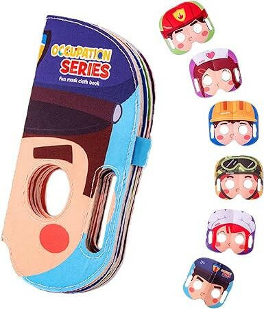 Mask Book™ – Dziecko uczy się pierwszych wrażeń - Książka z maskami z tkaniny