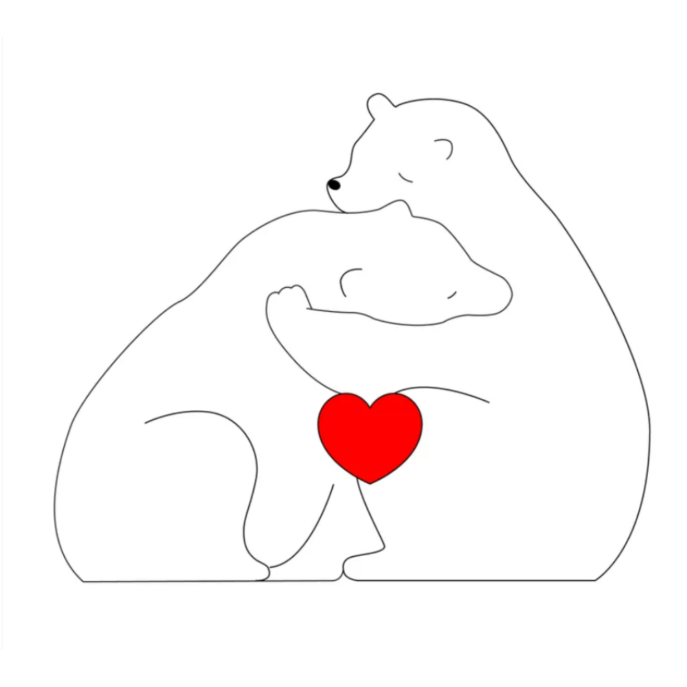 Family Puzzle™ – spersonalizowany prezent na Dzień Matki z rodziną misiów