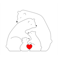 Thumbnail for Family Puzzle™ – spersonalizowany prezent na Dzień Matki z rodziną misiów