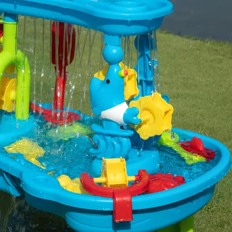 AquaPlay – Letnia zabawa i odkrywanie – 3-warstwowy stół do zabawy w piasku i wodzie