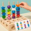 Woods™ - Wspieranie kreatywności i doskonalenie umiejętności - kolorowy zestaw puzzli Montessori
