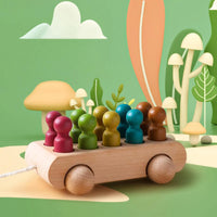 Thumbnail for Pop & Roll – Umiejętności motoryczne i fantazja – Zestaw drewnianych samochodzików dla lalek