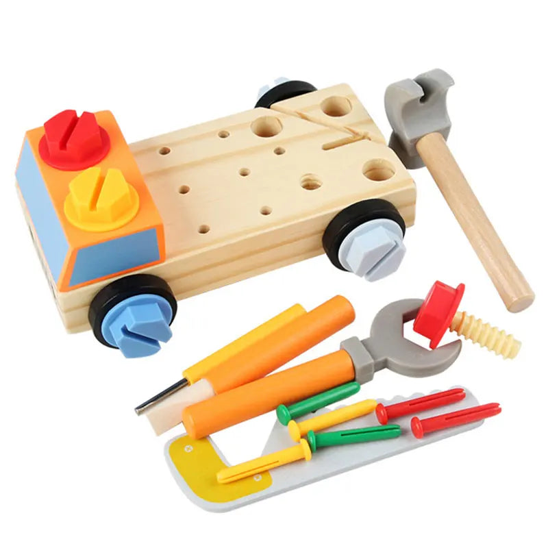 Woods™ - Samochód z narzędziami - Edukacyjna zabawka Montessori