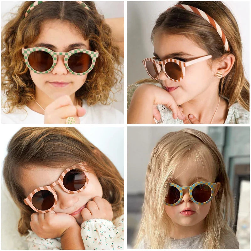 Colorful Kids Sun Shades – Ochrona przed promieniowaniem UV i stylowy wygląd – okulary przeciwsłoneczne dla dzieci