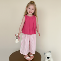 Thumbnail for Sleeveless Tops & Pants – Delikatny i stylowy – letni zestaw odzieży dziecięcej