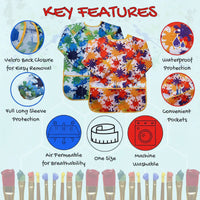 Thumbnail for ArtEase – Kolorowy i wodoodporny – fartuch malarski dla dzieci