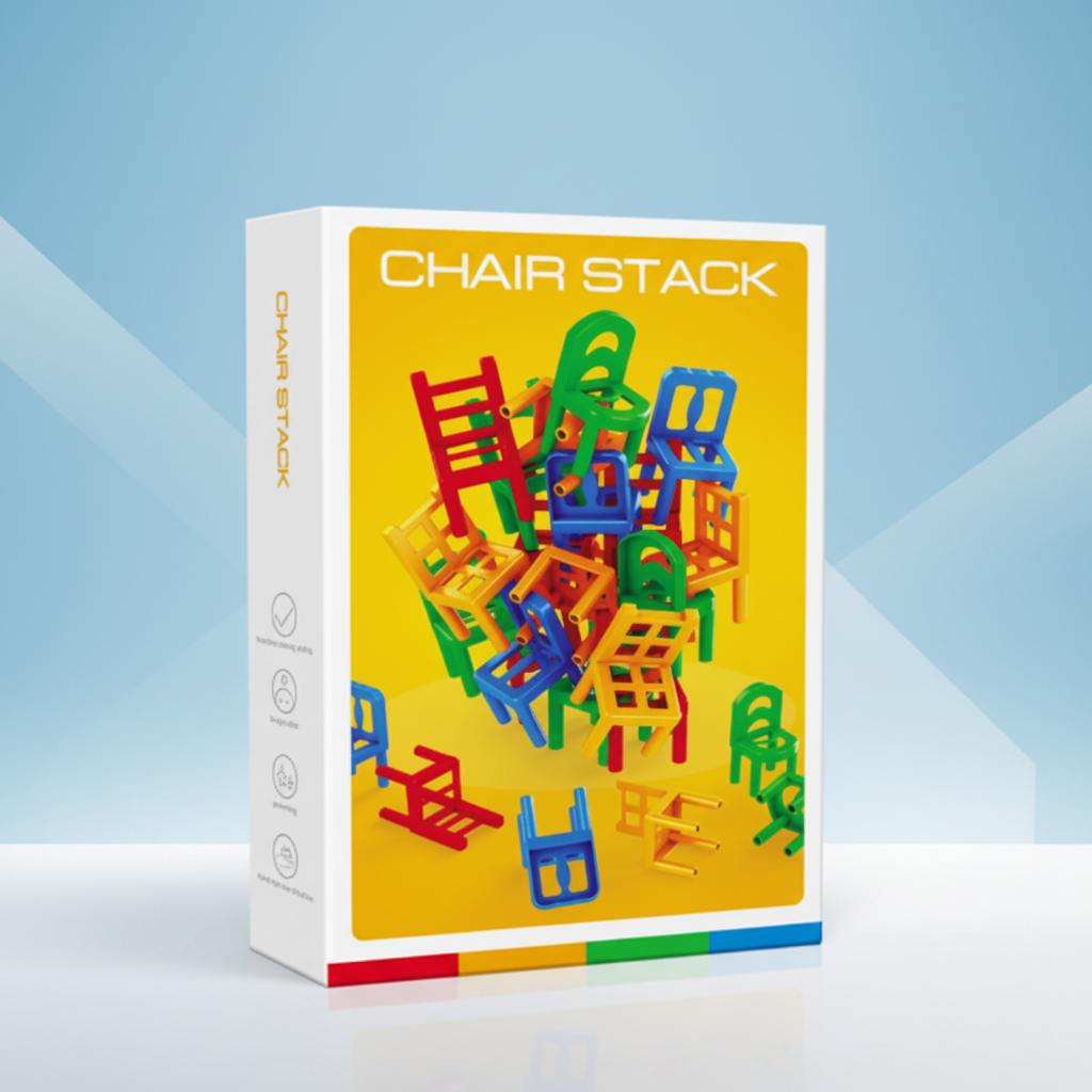 Chair Stack™ - Interaktywna i stymulująca kreatywność - gra w układanie krzeseł