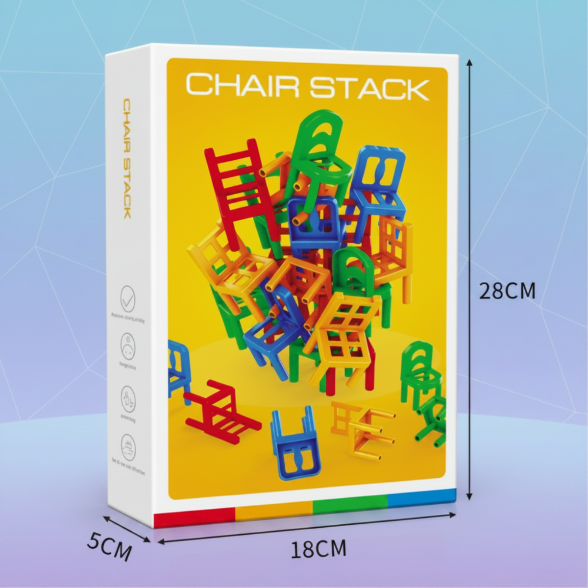 Chair Stack™ - Interaktywna i stymulująca kreatywność - gra w układanie krzeseł