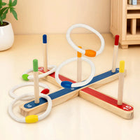 Thumbnail for Montessori Ring Toss Game – Aktywna zabawa i nauka – gra w rzucanie pierścieniami