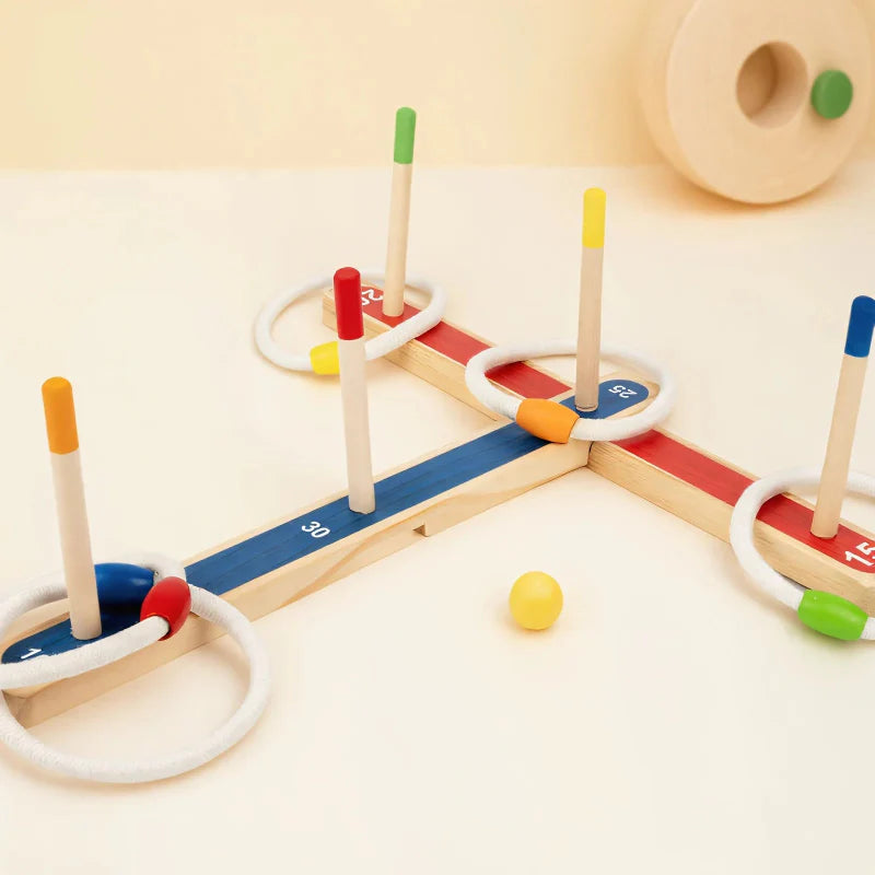 Montessori Ring Toss Game – Aktywna zabawa i nauka – gra w rzucanie pierścieniami