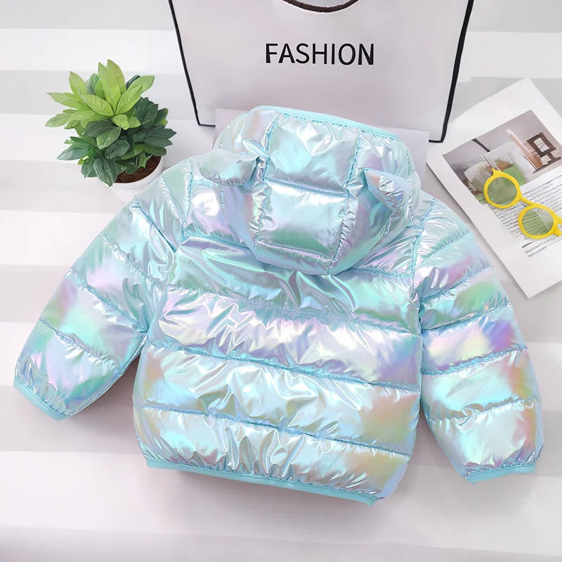 CuddleCoat  – Gruba pikowana kurtka z kapturem z futrem