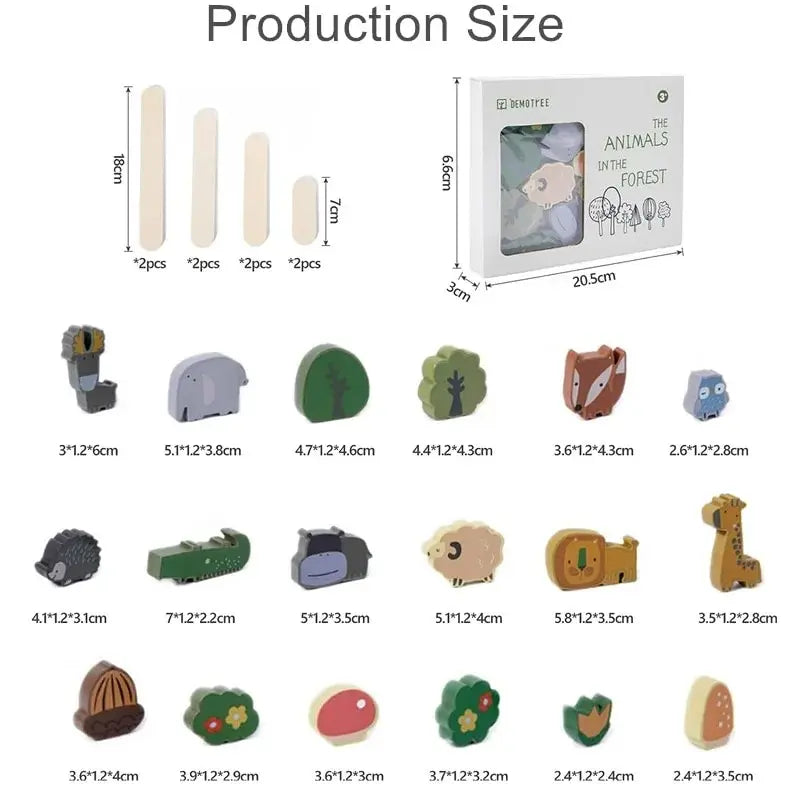 Animal Stackers™ - Inteligentne układanie - drewniane zabawki do układania zwierząt