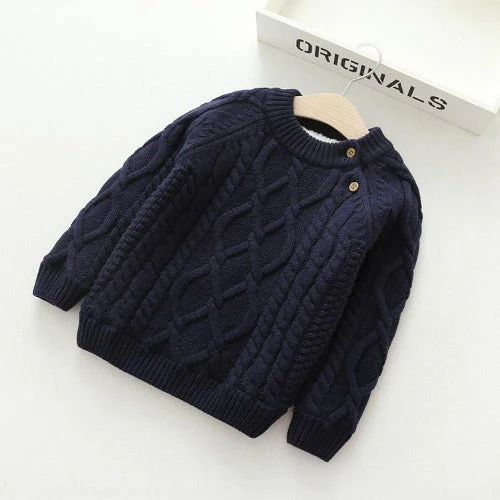 LittleLoom – Fajny i wygodny – dzianinowy sweter zimowy z wełny