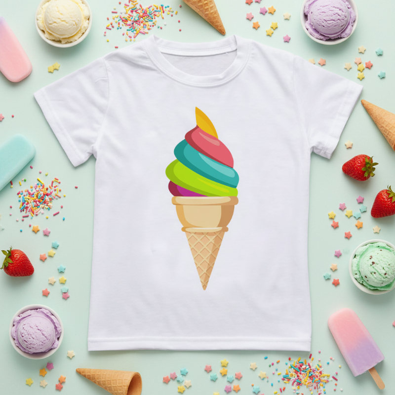 Boys & Girls Summer Tee – Komfort i zabawa – koszulka dziecięca z zabawnym nadrukiem
