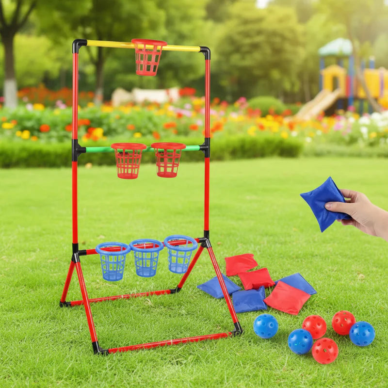 Sandbag Toss Game – Interaktywne i na świeżym powietrzu – zestaw do gry z woreczkami z ziarnami