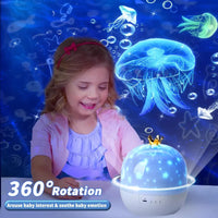 Thumbnail for CosmoGlow – Marzycielski i kreatywny – lampka nocna Galaxy Projector z obrotem o 360°