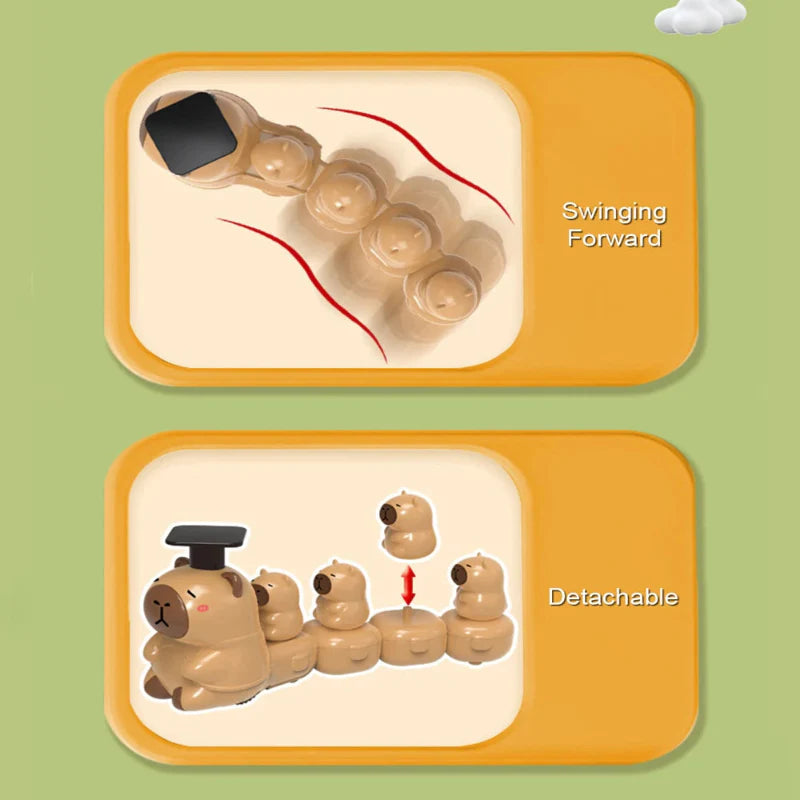 Capybara Train Toy – Zabawne i urocze – Ruchliwy pociąg