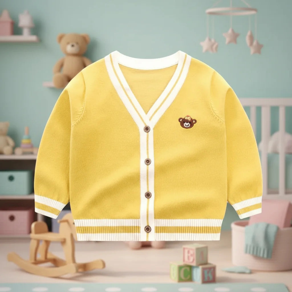 CozziWear – Ciepły i modny – sweter z dzianiny z motywem misiów