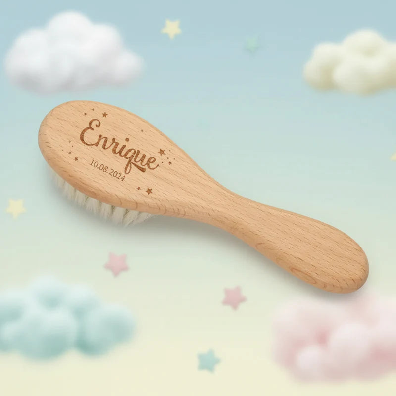 Personalized Hairbrush – Delikatny i wyjątkowy – spersonalizowany zestaw szczotek do włosów dla niemowląt